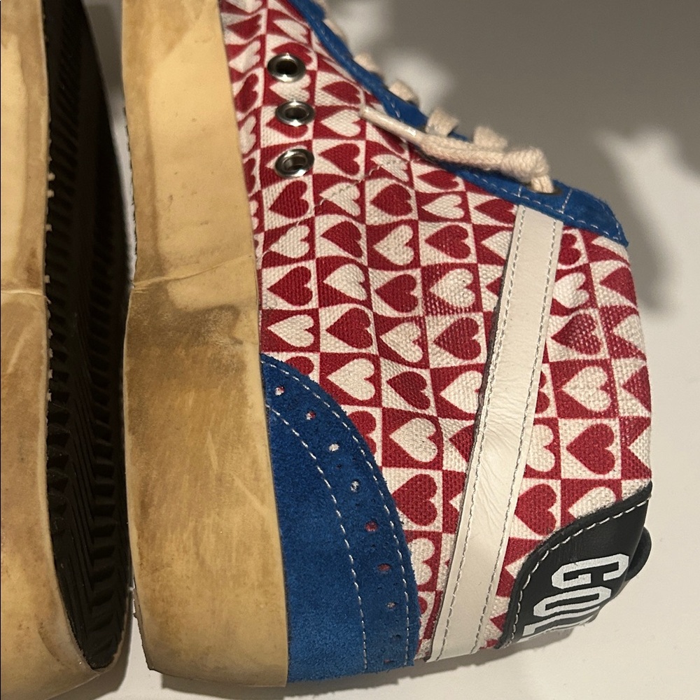 Golden Goose Blue and Red Heart Sneakers 38 - Picture 7 of 15